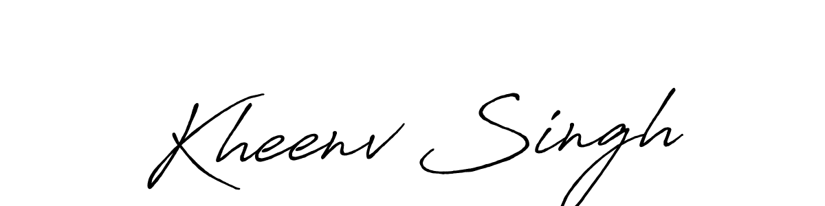 Kheenv Singh stylish signature style. Best Handwritten Sign (Antro_Vectra_Bolder) for my name. Handwritten Signature Collection Ideas for my name Kheenv Singh. Kheenv Singh signature style 7 images and pictures png