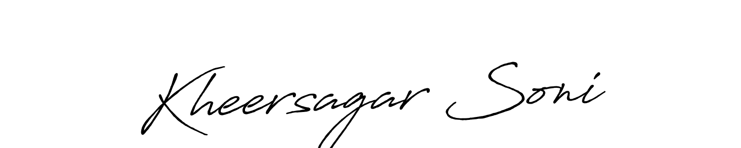 Also we have Kheersagar Soni name is the best signature style. Create professional handwritten signature collection using Antro_Vectra_Bolder autograph style. Kheersagar Soni signature style 7 images and pictures png