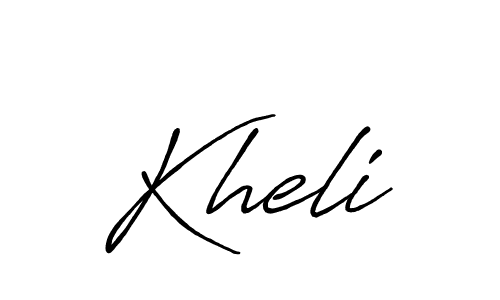 How to make Kheli signature? Antro_Vectra_Bolder is a professional autograph style. Create handwritten signature for Kheli name. Kheli signature style 7 images and pictures png