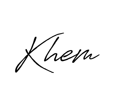 You should practise on your own different ways (Antro_Vectra_Bolder) to write your name (Khem) in signature. don't let someone else do it for you. Khem signature style 7 images and pictures png