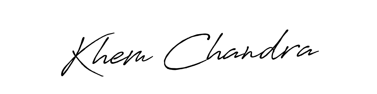 if you are searching for the best signature style for your name Khem Chandra. so please give up your signature search. here we have designed multiple signature styles  using Antro_Vectra_Bolder. Khem Chandra signature style 7 images and pictures png