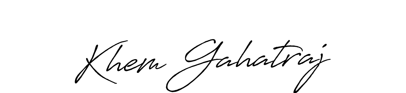 Once you've used our free online signature maker to create your best signature Antro_Vectra_Bolder style, it's time to enjoy all of the benefits that Khem Gahatraj name signing documents. Khem Gahatraj signature style 7 images and pictures png
