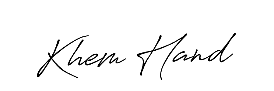 Make a beautiful signature design for name Khem Hand. With this signature (Antro_Vectra_Bolder) style, you can create a handwritten signature for free. Khem Hand signature style 7 images and pictures png