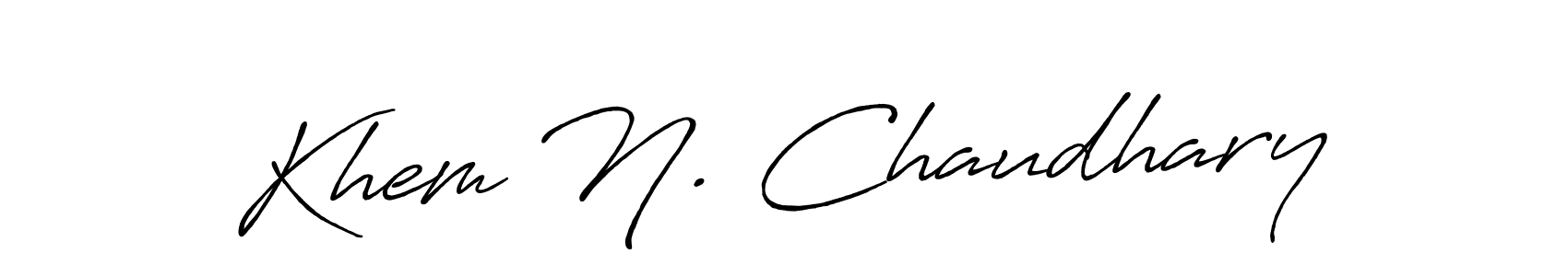 Make a beautiful signature design for name Khem N. Chaudhary. Use this online signature maker to create a handwritten signature for free. Khem N. Chaudhary signature style 7 images and pictures png