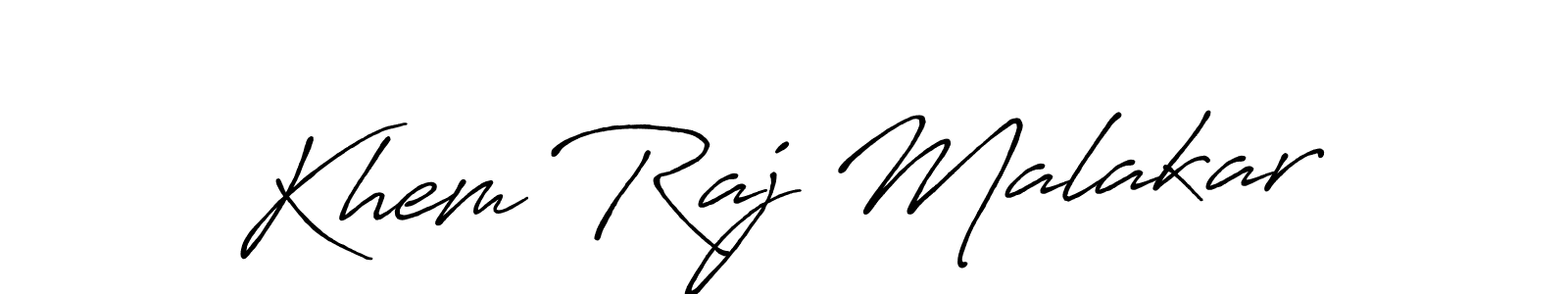 Design your own signature with our free online signature maker. With this signature software, you can create a handwritten (Antro_Vectra_Bolder) signature for name Khem Raj Malakar. Khem Raj Malakar signature style 7 images and pictures png