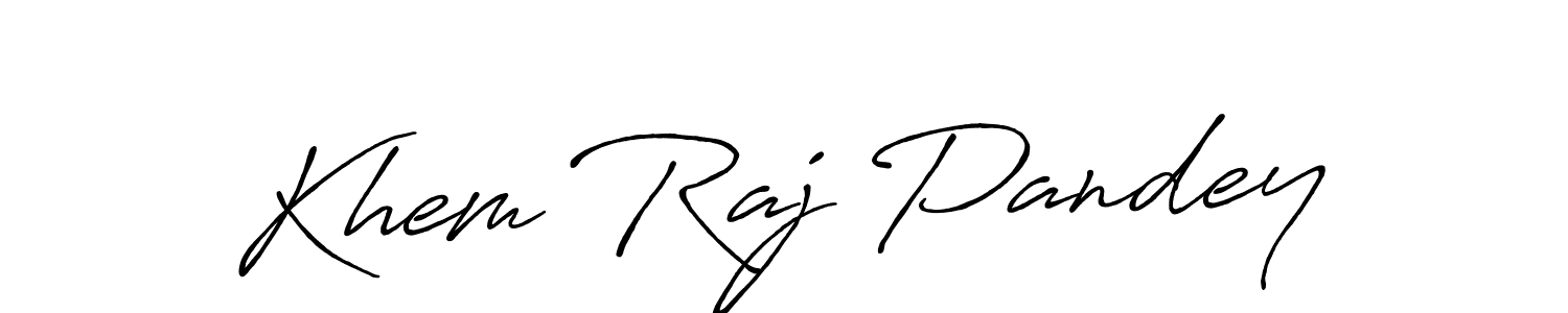 Also You can easily find your signature by using the search form. We will create Khem Raj Pandey name handwritten signature images for you free of cost using Antro_Vectra_Bolder sign style. Khem Raj Pandey signature style 7 images and pictures png