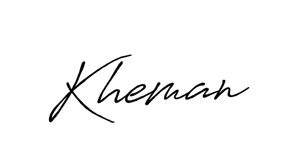Kheman stylish signature style. Best Handwritten Sign (Antro_Vectra_Bolder) for my name. Handwritten Signature Collection Ideas for my name Kheman. Kheman signature style 7 images and pictures png