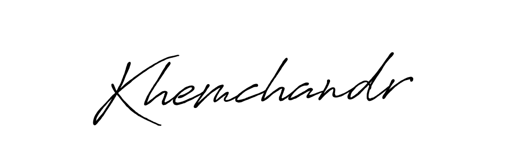 Make a beautiful signature design for name Khemchandr. With this signature (Antro_Vectra_Bolder) style, you can create a handwritten signature for free. Khemchandr signature style 7 images and pictures png