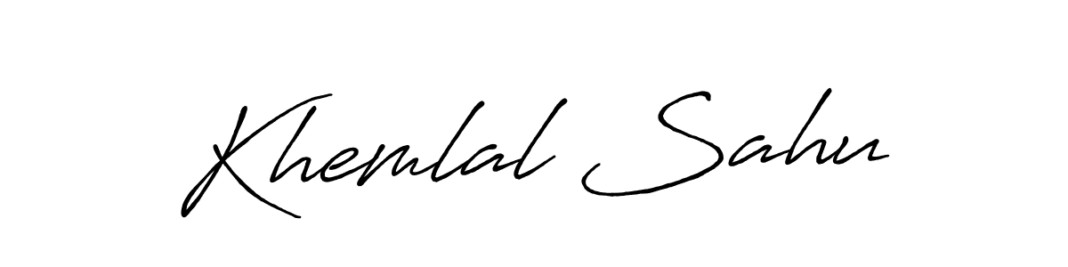 Khemlal Sahu stylish signature style. Best Handwritten Sign (Antro_Vectra_Bolder) for my name. Handwritten Signature Collection Ideas for my name Khemlal Sahu. Khemlal Sahu signature style 7 images and pictures png