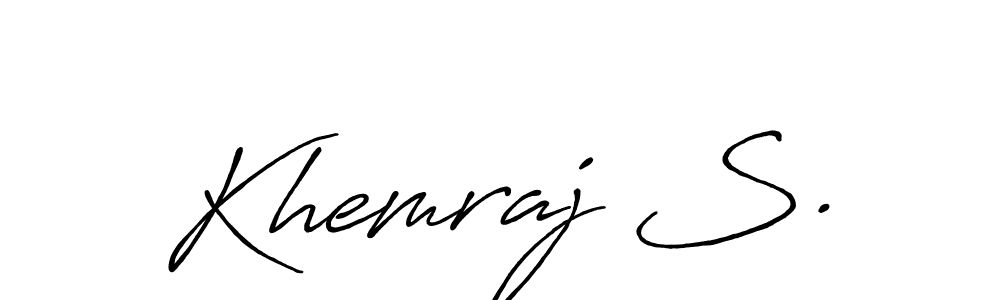 Khemraj S. stylish signature style. Best Handwritten Sign (Antro_Vectra_Bolder) for my name. Handwritten Signature Collection Ideas for my name Khemraj S.. Khemraj S. signature style 7 images and pictures png