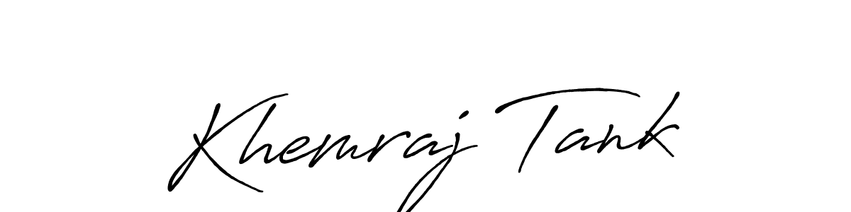 Use a signature maker to create a handwritten signature online. With this signature software, you can design (Antro_Vectra_Bolder) your own signature for name Khemraj Tank. Khemraj Tank signature style 7 images and pictures png