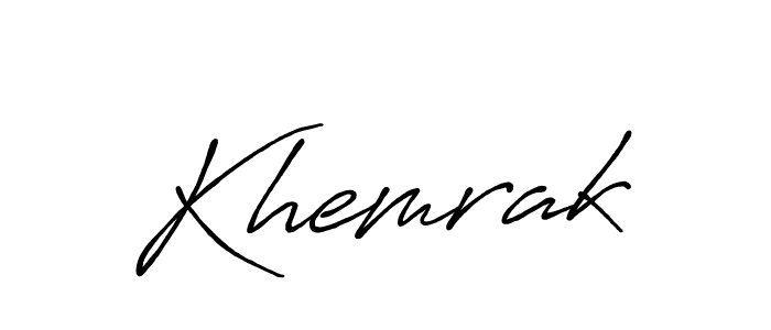Similarly Antro_Vectra_Bolder is the best handwritten signature design. Signature creator online .You can use it as an online autograph creator for name Khemrak. Khemrak signature style 7 images and pictures png