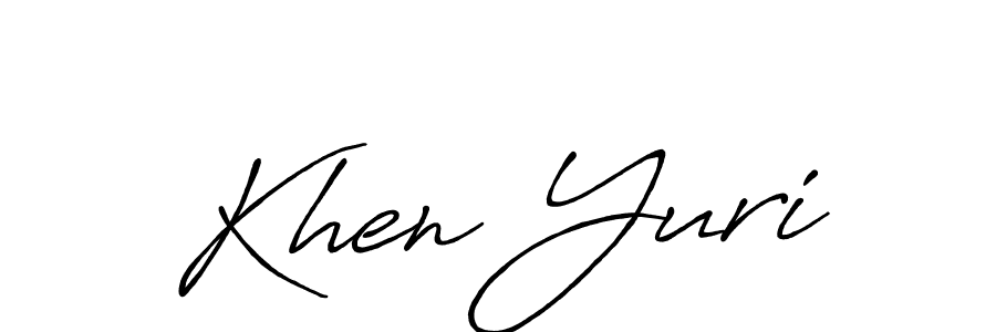 Design your own signature with our free online signature maker. With this signature software, you can create a handwritten (Antro_Vectra_Bolder) signature for name Khen Yuri. Khen Yuri signature style 7 images and pictures png