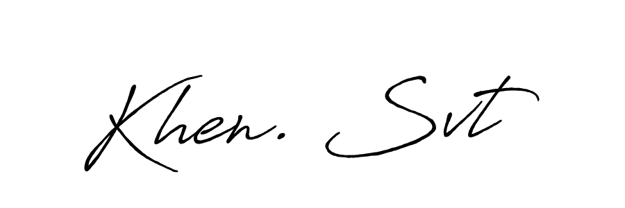 Create a beautiful signature design for name Khen. Svt. With this signature (Antro_Vectra_Bolder) fonts, you can make a handwritten signature for free. Khen. Svt signature style 7 images and pictures png
