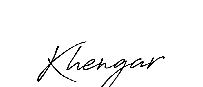 Use a signature maker to create a handwritten signature online. With this signature software, you can design (Antro_Vectra_Bolder) your own signature for name Khengar. Khengar signature style 7 images and pictures png