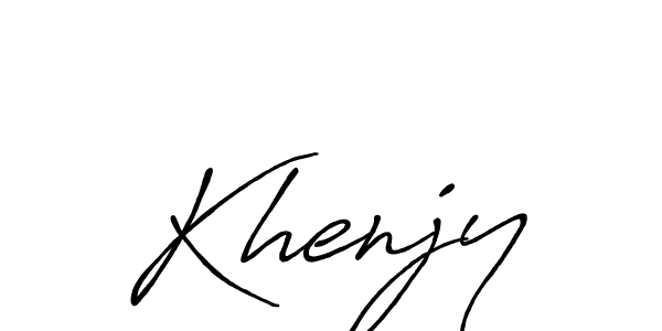 It looks lik you need a new signature style for name Khenjy. Design unique handwritten (Antro_Vectra_Bolder) signature with our free signature maker in just a few clicks. Khenjy signature style 7 images and pictures png