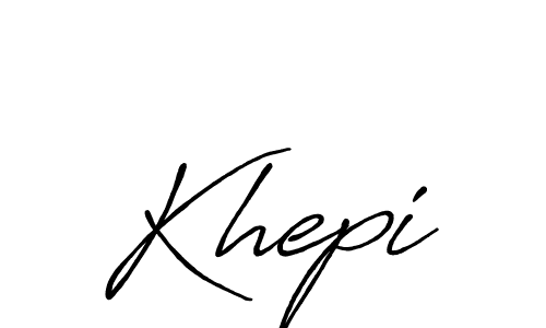 How to make Khepi name signature. Use Antro_Vectra_Bolder style for creating short signs online. This is the latest handwritten sign. Khepi signature style 7 images and pictures png