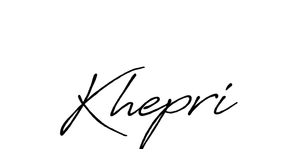 How to make Khepri signature? Antro_Vectra_Bolder is a professional autograph style. Create handwritten signature for Khepri name. Khepri signature style 7 images and pictures png