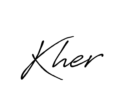 Antro_Vectra_Bolder is a professional signature style that is perfect for those who want to add a touch of class to their signature. It is also a great choice for those who want to make their signature more unique. Get Kher name to fancy signature for free. Kher signature style 7 images and pictures png