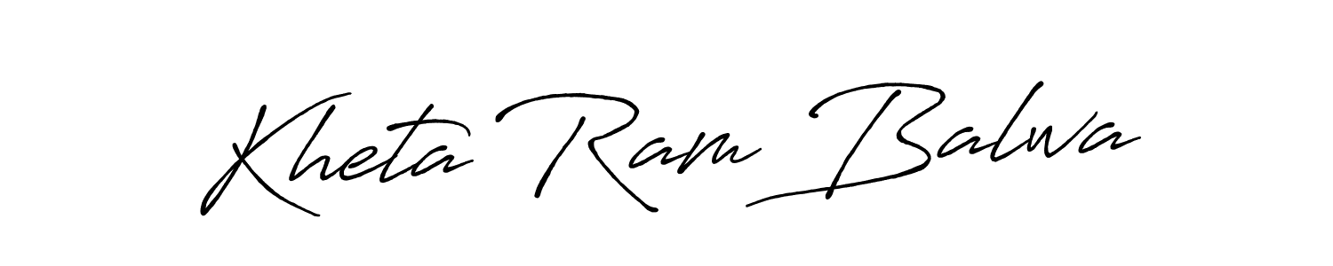 The best way (Antro_Vectra_Bolder) to make a short signature is to pick only two or three words in your name. The name Kheta Ram Balwa include a total of six letters. For converting this name. Kheta Ram Balwa signature style 7 images and pictures png