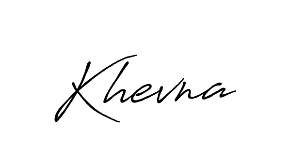The best way (Antro_Vectra_Bolder) to make a short signature is to pick only two or three words in your name. The name Khevna include a total of six letters. For converting this name. Khevna signature style 7 images and pictures png