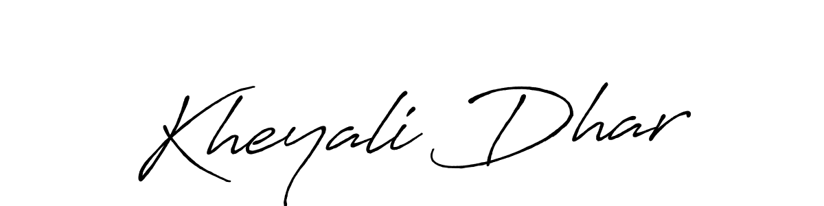 Kheyali Dhar stylish signature style. Best Handwritten Sign (Antro_Vectra_Bolder) for my name. Handwritten Signature Collection Ideas for my name Kheyali Dhar. Kheyali Dhar signature style 7 images and pictures png