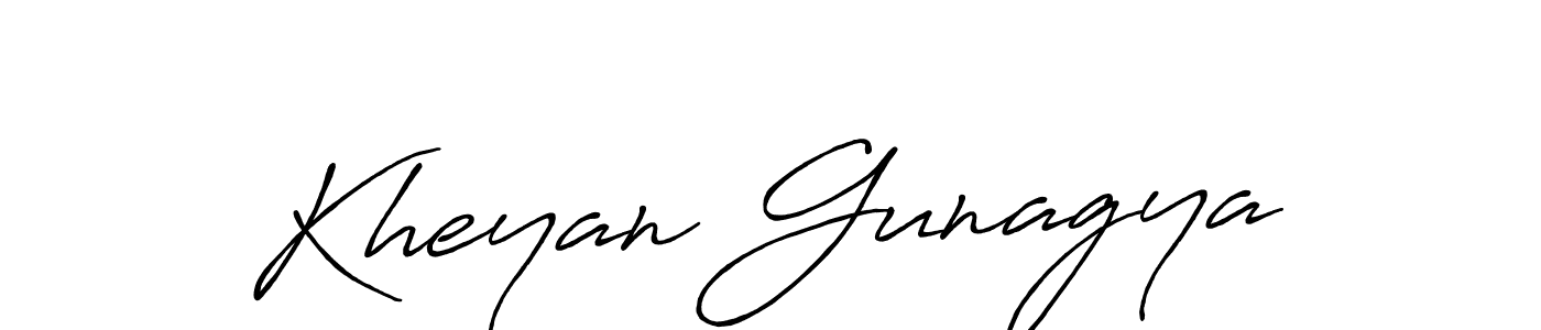 Design your own signature with our free online signature maker. With this signature software, you can create a handwritten (Antro_Vectra_Bolder) signature for name Kheyan Gunagya. Kheyan Gunagya signature style 7 images and pictures png