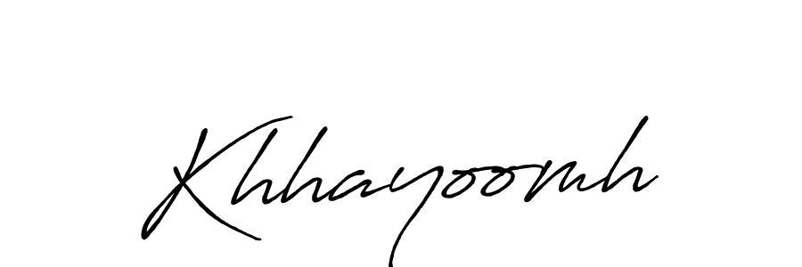 Similarly Antro_Vectra_Bolder is the best handwritten signature design. Signature creator online .You can use it as an online autograph creator for name Khhayoomh. Khhayoomh signature style 7 images and pictures png