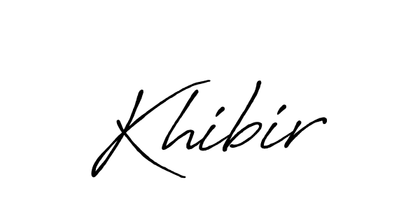 Make a beautiful signature design for name Khibir. With this signature (Antro_Vectra_Bolder) style, you can create a handwritten signature for free. Khibir signature style 7 images and pictures png