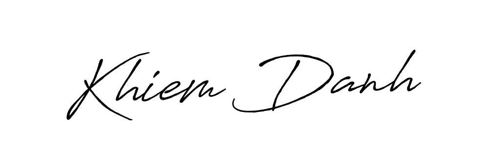 Use a signature maker to create a handwritten signature online. With this signature software, you can design (Antro_Vectra_Bolder) your own signature for name Khiem Danh. Khiem Danh signature style 7 images and pictures png