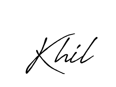 Also You can easily find your signature by using the search form. We will create Khil name handwritten signature images for you free of cost using Antro_Vectra_Bolder sign style. Khil signature style 7 images and pictures png