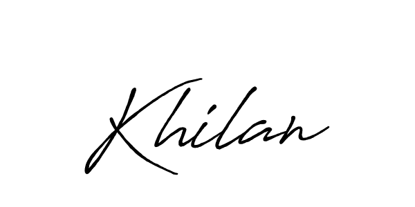 Also we have Khilan name is the best signature style. Create professional handwritten signature collection using Antro_Vectra_Bolder autograph style. Khilan signature style 7 images and pictures png