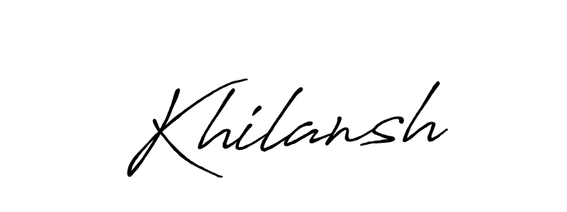 Similarly Antro_Vectra_Bolder is the best handwritten signature design. Signature creator online .You can use it as an online autograph creator for name Khilansh. Khilansh signature style 7 images and pictures png