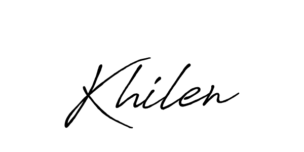 Once you've used our free online signature maker to create your best signature Antro_Vectra_Bolder style, it's time to enjoy all of the benefits that Khilen name signing documents. Khilen signature style 7 images and pictures png