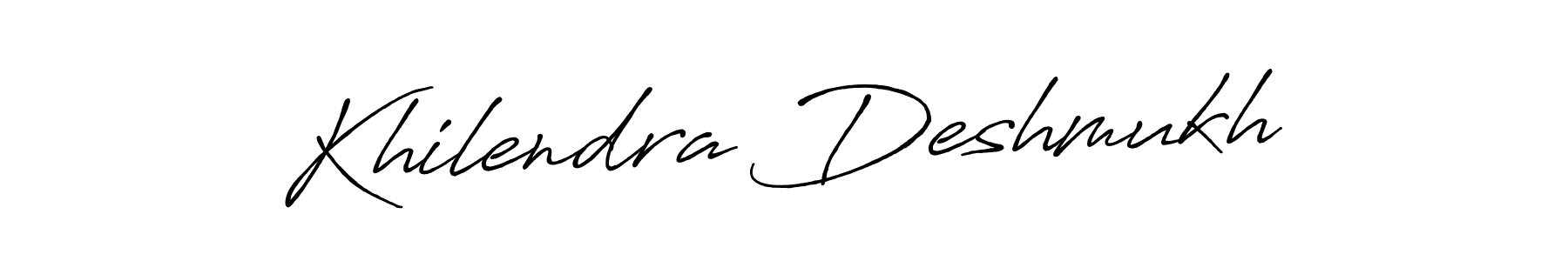 Design your own signature with our free online signature maker. With this signature software, you can create a handwritten (Antro_Vectra_Bolder) signature for name Khilendra Deshmukh. Khilendra Deshmukh signature style 7 images and pictures png