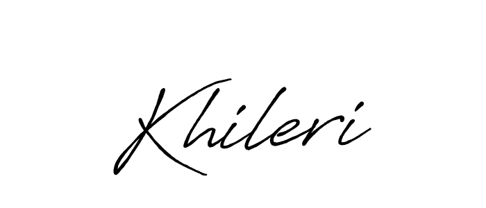 How to make Khileri signature? Antro_Vectra_Bolder is a professional autograph style. Create handwritten signature for Khileri name. Khileri signature style 7 images and pictures png