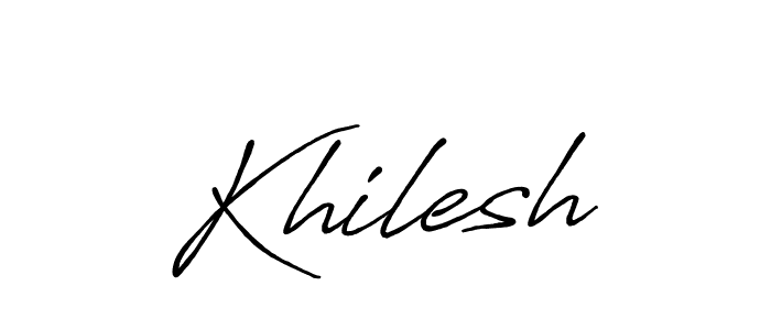 You should practise on your own different ways (Antro_Vectra_Bolder) to write your name (Khilesh) in signature. don't let someone else do it for you. Khilesh signature style 7 images and pictures png
