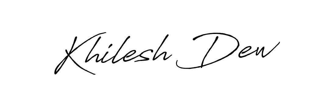 Khilesh Dew stylish signature style. Best Handwritten Sign (Antro_Vectra_Bolder) for my name. Handwritten Signature Collection Ideas for my name Khilesh Dew. Khilesh Dew signature style 7 images and pictures png