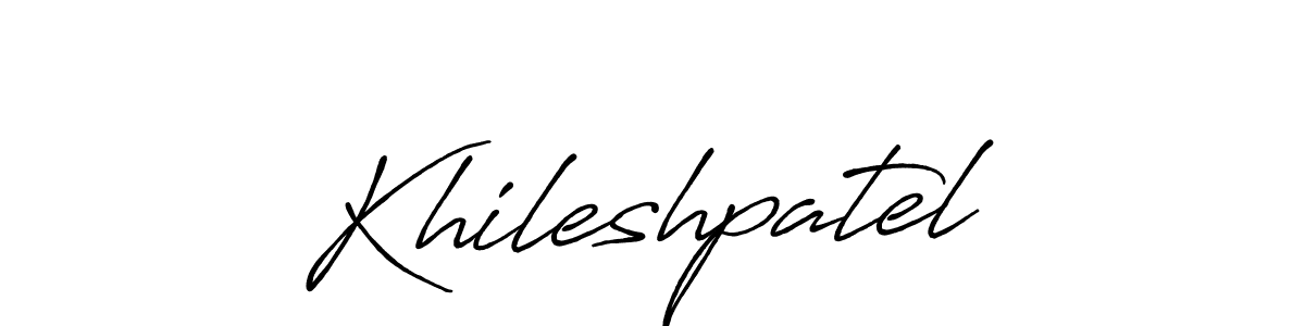 Make a beautiful signature design for name Khileshpatel. Use this online signature maker to create a handwritten signature for free. Khileshpatel signature style 7 images and pictures png
