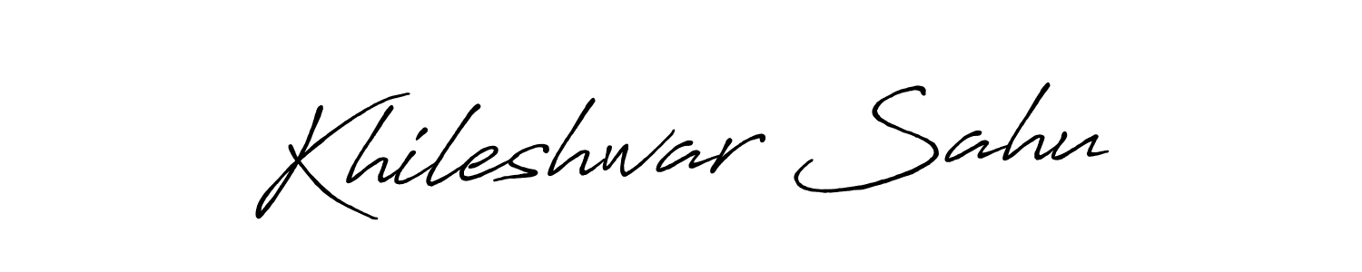 It looks lik you need a new signature style for name Khileshwar Sahu. Design unique handwritten (Antro_Vectra_Bolder) signature with our free signature maker in just a few clicks. Khileshwar Sahu signature style 7 images and pictures png