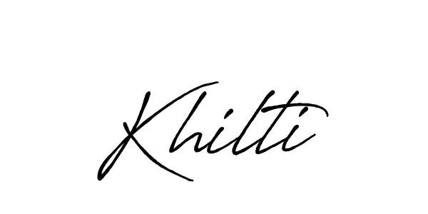 if you are searching for the best signature style for your name Khilti. so please give up your signature search. here we have designed multiple signature styles  using Antro_Vectra_Bolder. Khilti signature style 7 images and pictures png