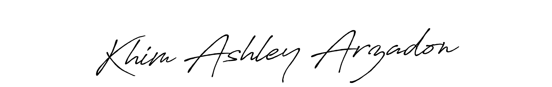 Create a beautiful signature design for name Khim Ashley Arzadon. With this signature (Antro_Vectra_Bolder) fonts, you can make a handwritten signature for free. Khim Ashley Arzadon signature style 7 images and pictures png