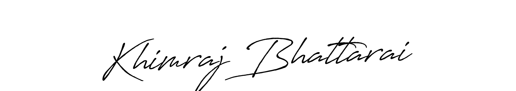 Create a beautiful signature design for name Khimraj Bhattarai. With this signature (Antro_Vectra_Bolder) fonts, you can make a handwritten signature for free. Khimraj Bhattarai signature style 7 images and pictures png