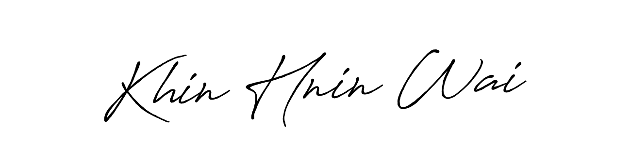 Also we have Khin Hnin Wai name is the best signature style. Create professional handwritten signature collection using Antro_Vectra_Bolder autograph style. Khin Hnin Wai signature style 7 images and pictures png