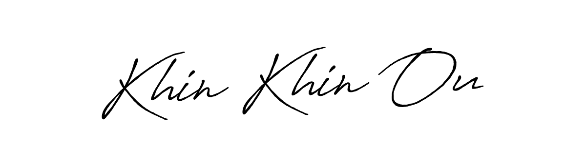 Use a signature maker to create a handwritten signature online. With this signature software, you can design (Antro_Vectra_Bolder) your own signature for name Khin Khin Ou. Khin Khin Ou signature style 7 images and pictures png