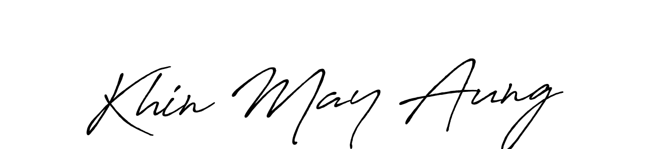 How to make Khin May Aung signature? Antro_Vectra_Bolder is a professional autograph style. Create handwritten signature for Khin May Aung name. Khin May Aung signature style 7 images and pictures png