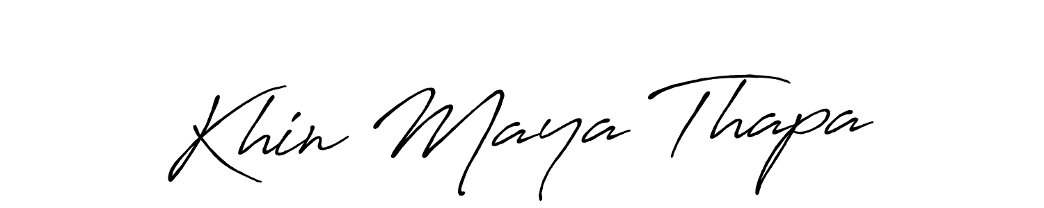 Make a beautiful signature design for name Khin Maya Thapa. Use this online signature maker to create a handwritten signature for free. Khin Maya Thapa signature style 7 images and pictures png