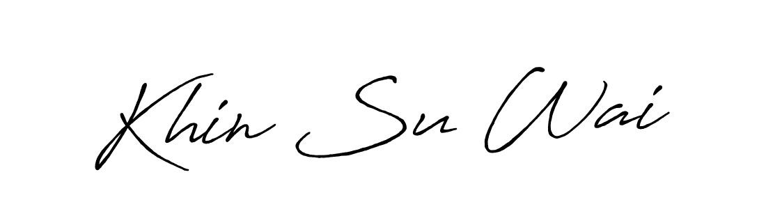 Use a signature maker to create a handwritten signature online. With this signature software, you can design (Antro_Vectra_Bolder) your own signature for name Khin Su Wai. Khin Su Wai signature style 7 images and pictures png