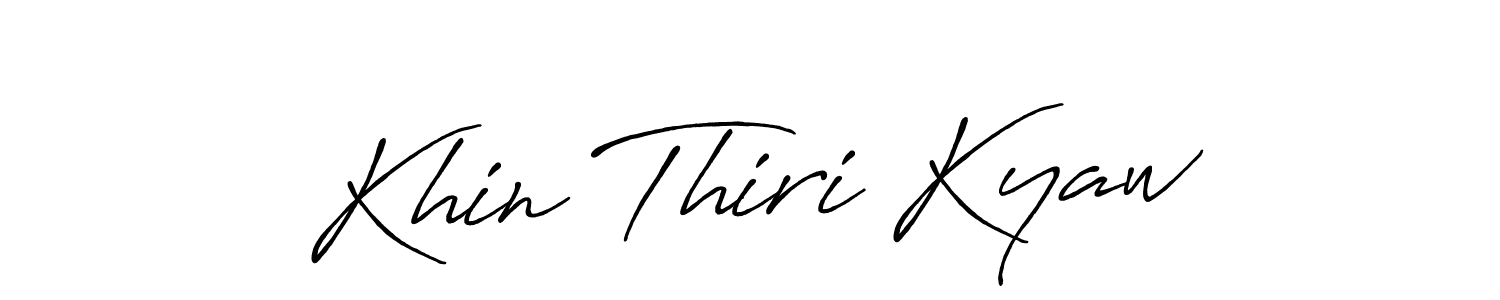 The best way (Antro_Vectra_Bolder) to make a short signature is to pick only two or three words in your name. The name Khin Thiri Kyaw include a total of six letters. For converting this name. Khin Thiri Kyaw signature style 7 images and pictures png