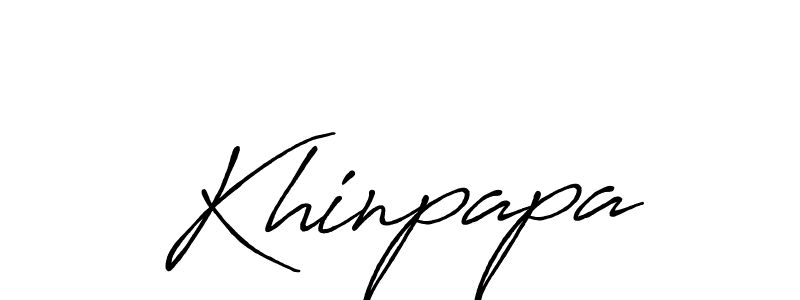 Design your own signature with our free online signature maker. With this signature software, you can create a handwritten (Antro_Vectra_Bolder) signature for name Khinpapa. Khinpapa signature style 7 images and pictures png